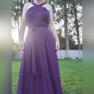 Eggplant bridesmaid dress